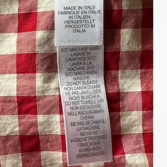 Paul Smith Byard Button down Shirt Red white Gingham Picnic Cotton Designer Sz L - Picture 14 of 14